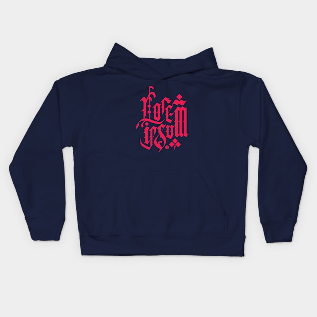 Lorem Ipsum Kids Hoodie by LNA